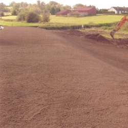 Excavating lawns and landscaping